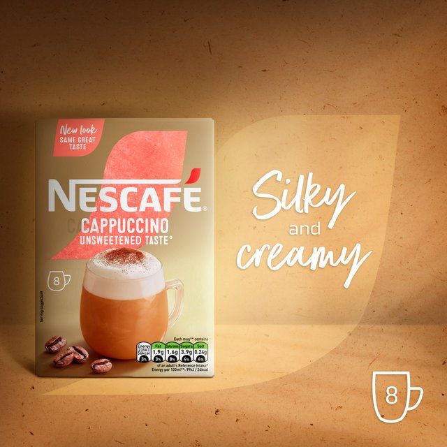 Nescafe Gold Cappuccino Unsweetened Instant Coffee 8 Sachets   8 per pack