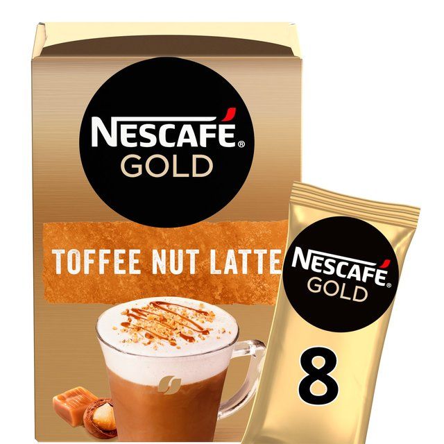 Nescafe Toffee Nut Latte Instant Coffee 8 Sachets   8 per pack