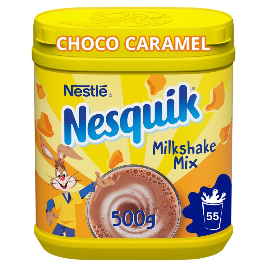 Nesquik Choco-Caramel Milkshake Pulver 500g badekar