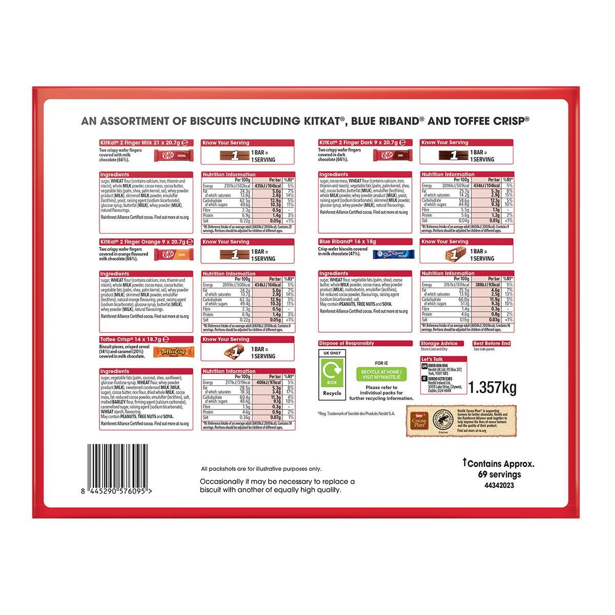 Nestle Big Biscuit Box Kitkat &amp;amp; Friends, 69 Bars
