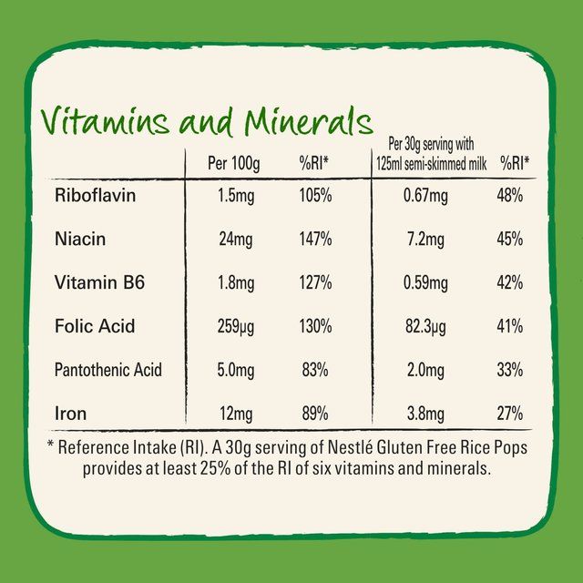 Nestle GoFree Rice Pops Gluten Free Cereal    350g