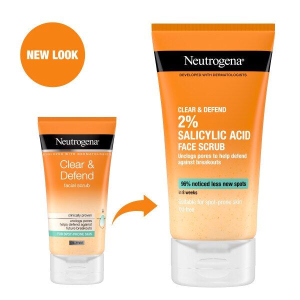 Neutrogena&amp;reg; Clear &amp;amp; Defend Facial Scrub 150ml
