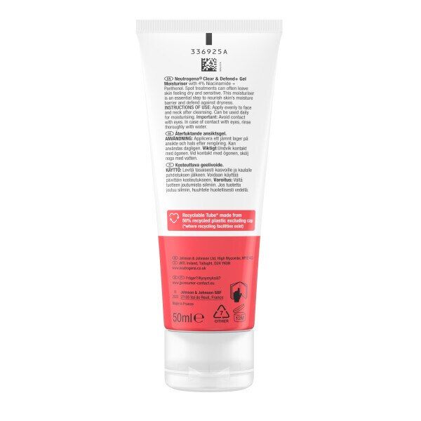 Neutrogena&amp;reg; Clear &amp;amp; Defend+ Gel Moisturiser 50Ml