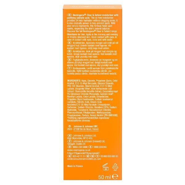 Neutrogena&amp;reg; Clear &amp;amp; Defend Moisturiser 50ml