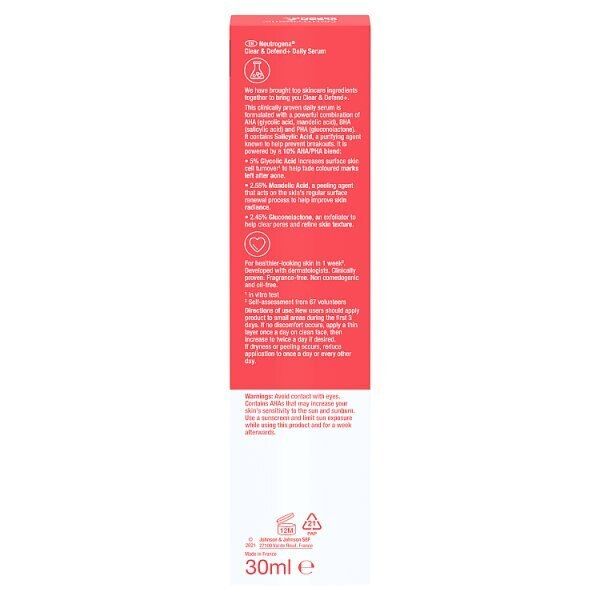 Neutrogena Clear Defend + Serum 30Ml