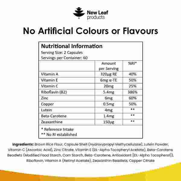 New Leaf Eye Health Complex - Lutein &amp; Zeaxantin + vitaminok