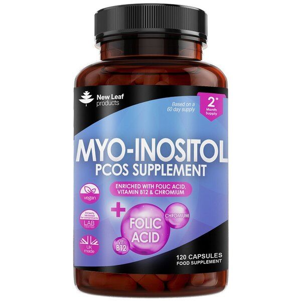 New Leaf Myo-Inositol PCOS Supplement + Folic Acid &amp;amp; B12