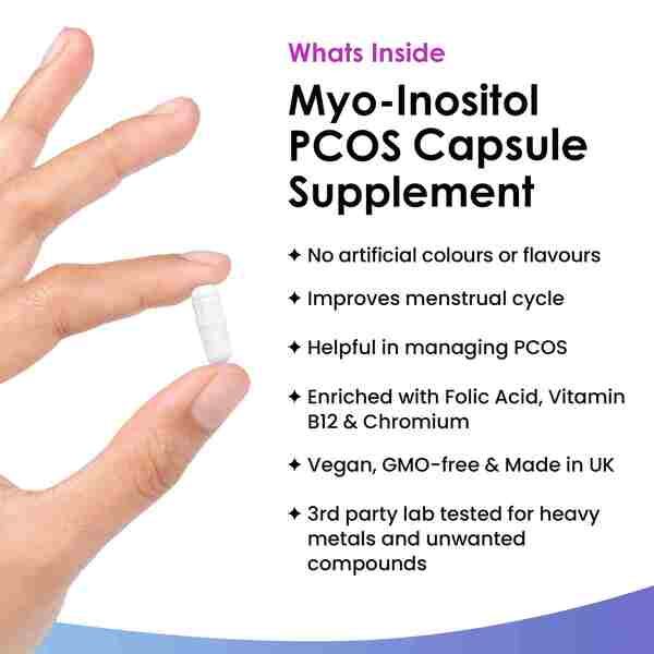 New Leaf Myo-Inositol PCOS Supplement + Folic Acid &amp;amp; B12