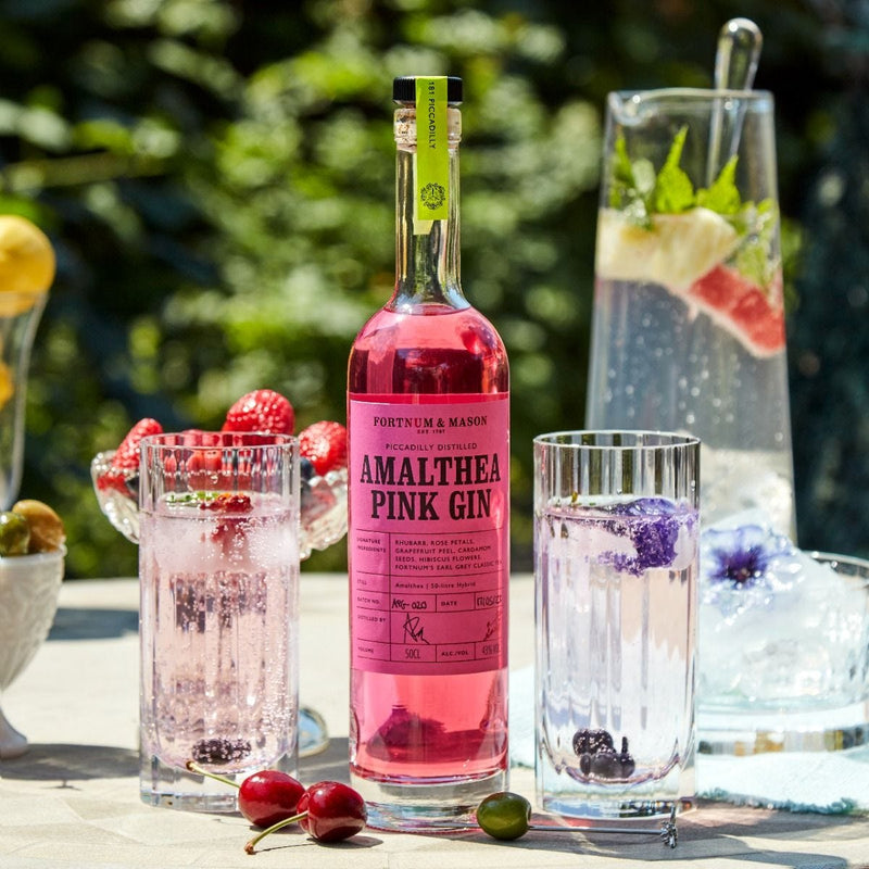 Fortnum's Amalthea Pink Gin 50cl, imported from the UK