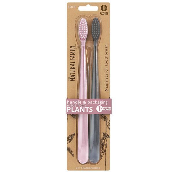 NFco Biodegradable Toothbrush - Rose Quartz &amp;amp; Monsoon Mist