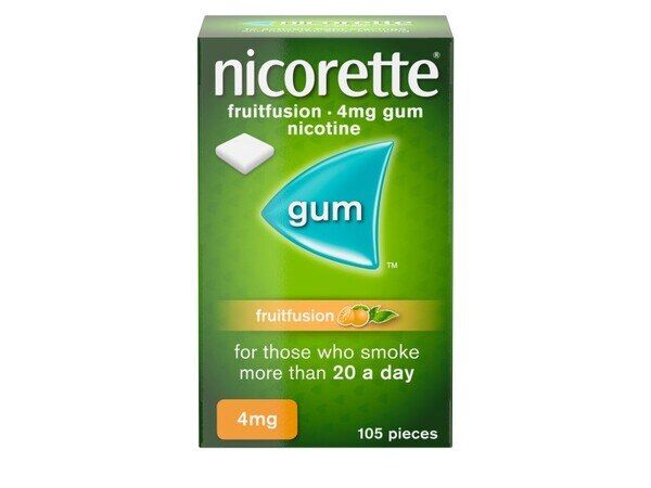 Nicorette&reg; Fruitfusion 4mg Gum Nicotine 105s (Szokj le a dohányzásról)