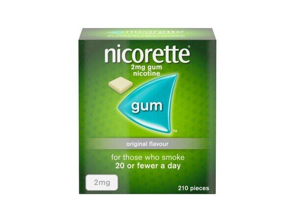 Nicorette&amp;reg; Original 2mg Nicotine Gum 210s (Stop Smoking)