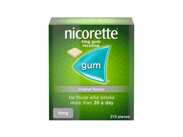 Nicorette&amp;reg; Original 4mg Nicotine Gum 210s (Stop Smoking)