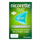 Nicorette Original Gum 2 mg 105 Pieces (Stop Smoking Aid)   105 per pack