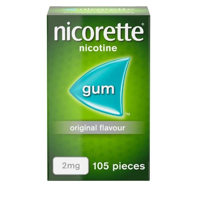 Nicorette Original Gum 2 mg 105 Pieces (Stop Smoking Aid)   105 per pack