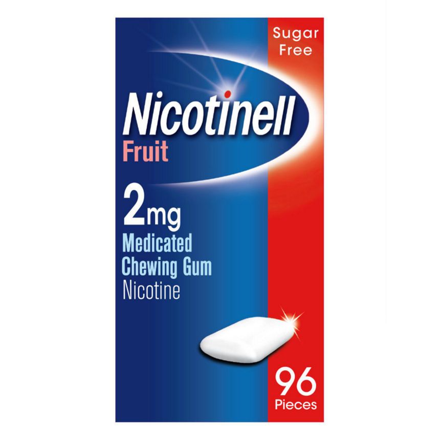 Nicotinell Fruit 2mg Medicated Chewing Gum Regular Strength 96 Pieces