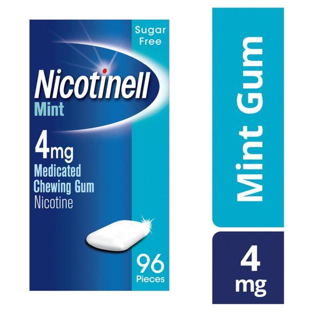 Nicotinell Nicotine Gum Stop Smoking Aid Mint 4mg 96 Pack   96 per pack
