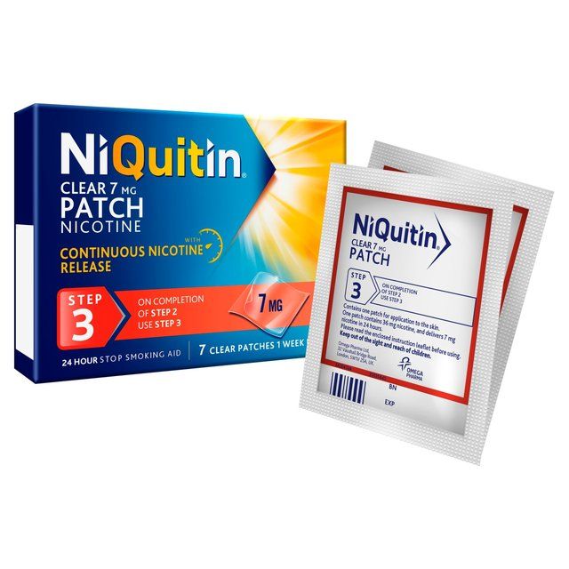 NiQuitin CQ 7mg Clear Patch Step 3 7 per pakke