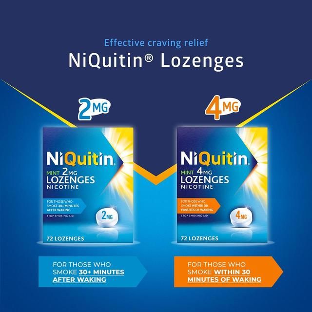 NiQuitin Mint 4mg Lozenges Nicotine 72 Lozenges   72 per pack