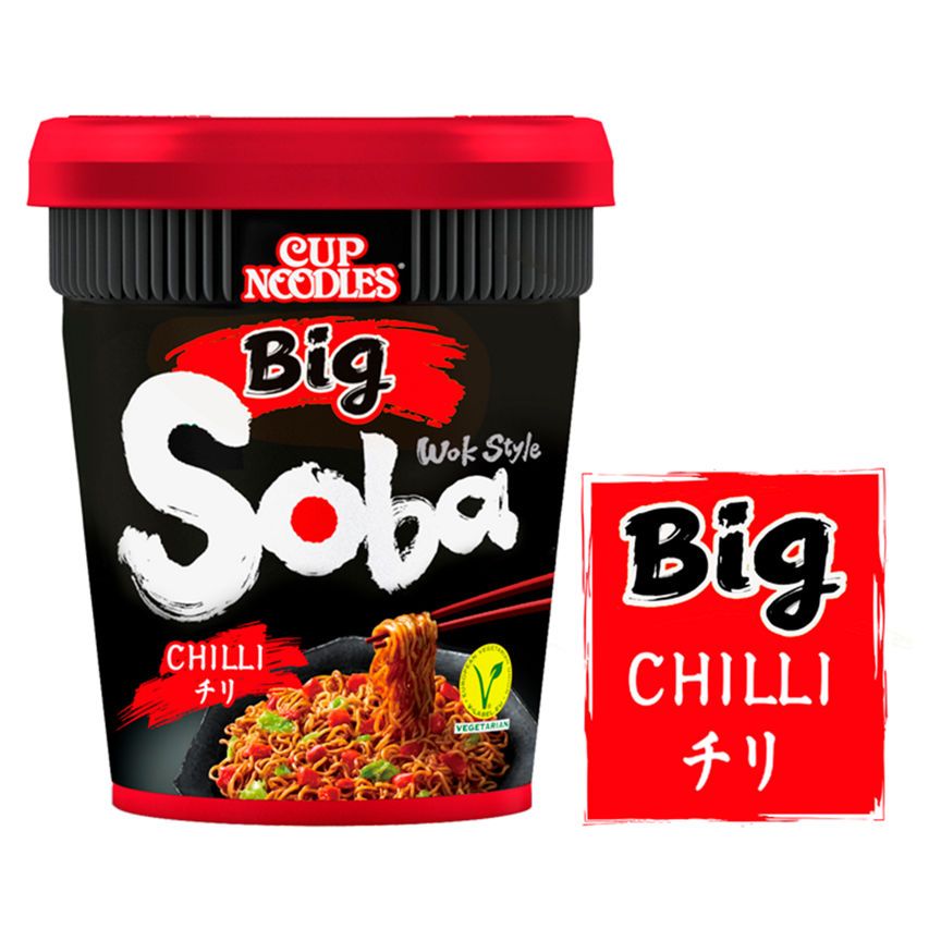 Nissin Cup Noodles Big Chilli Wok stílusú Soba