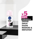 NIVEA Black &amp;amp; White Anti-Perspirant Roll-On Deodorant 50ml