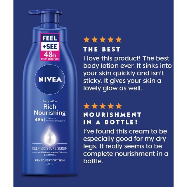 NIVEA Body Lotion for Dry Skin Rich Nourishing   400ml