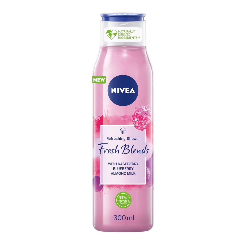 Nivea Fresh Blends Raspberry Blueberry & Almond Milk Shower Gel Cream 300ml