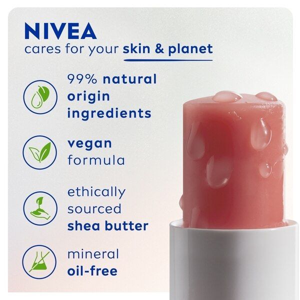 Nivea Hyaluron Moisture Sheer Ros&amp;eacute; Lip Balm, 4.8G