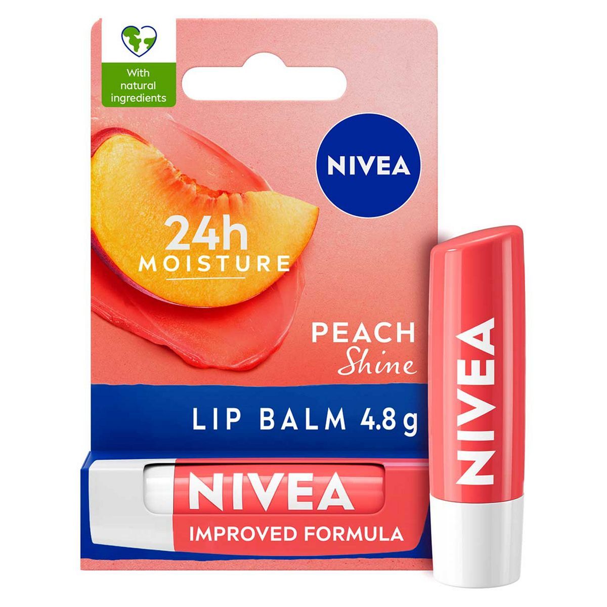 NIVEA ajakápoló, őszibarack gyümölcsös fényű 4.8g