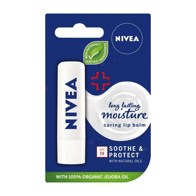 NIVEA Lip Balm Soothe &amp;amp; Protect SPF15 For Dry Lips 4.8g