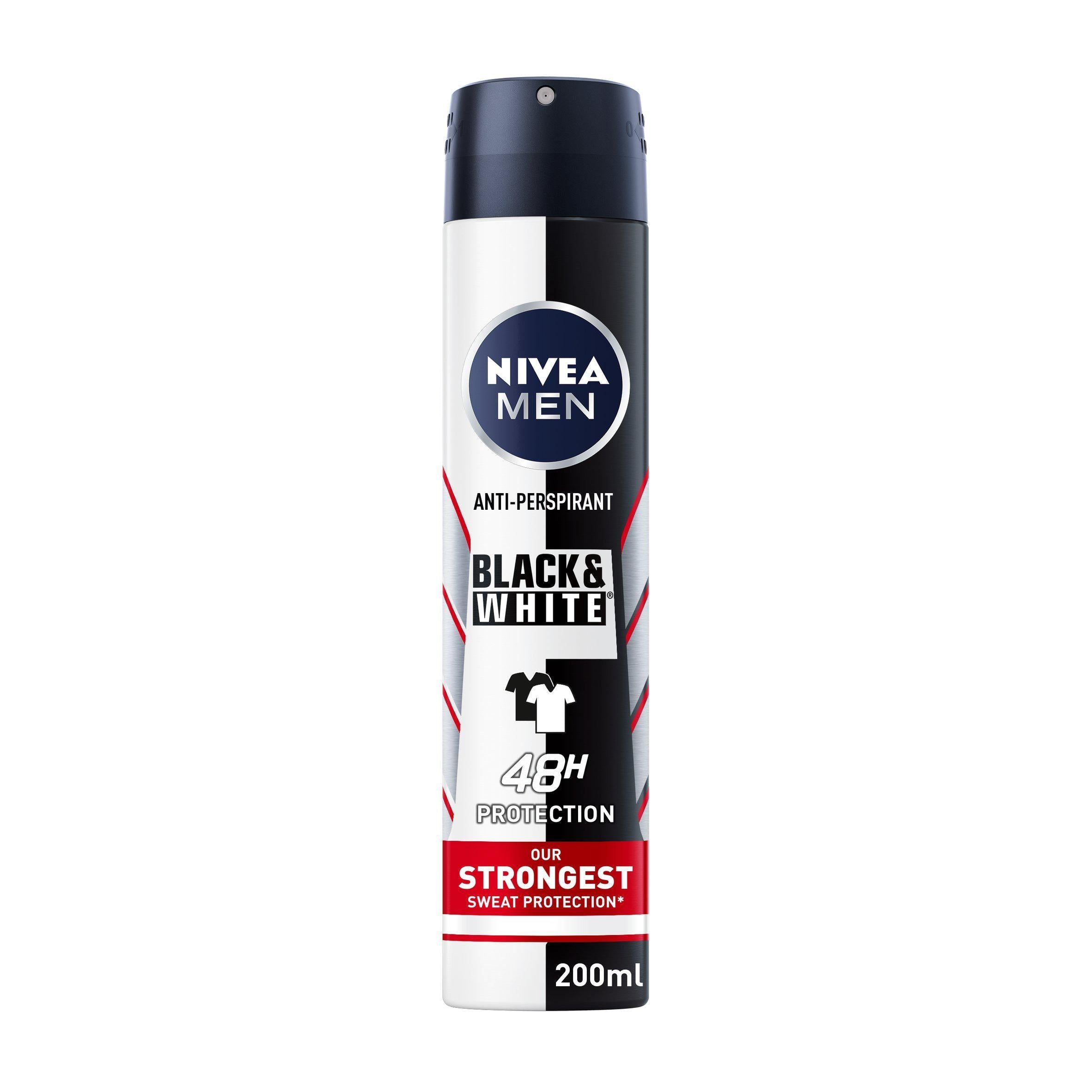 NIVEA मेन ब्लैक एंड व्हाइट मैक्स प्रोटेक्शन एंटी-पर्सपिरेंट डिओडोरेंट 200ml