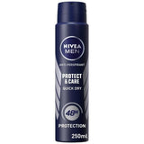 NIVEA MEN Protect &amp; Care Anti-Perspirant דאודורנט ספריי 250 מ"ל