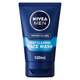 NIVEA MEN Beskytt &amp; Care Deep Cleansing Face Wash med Aloe Vera 100ml