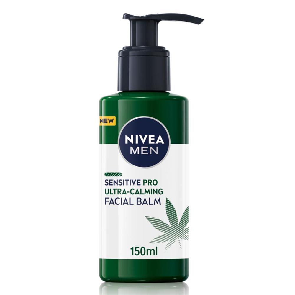 NIVEA Men Sensitive Pro Ultra Calming After Shave Balm hamppuöljyllä, 150 ml