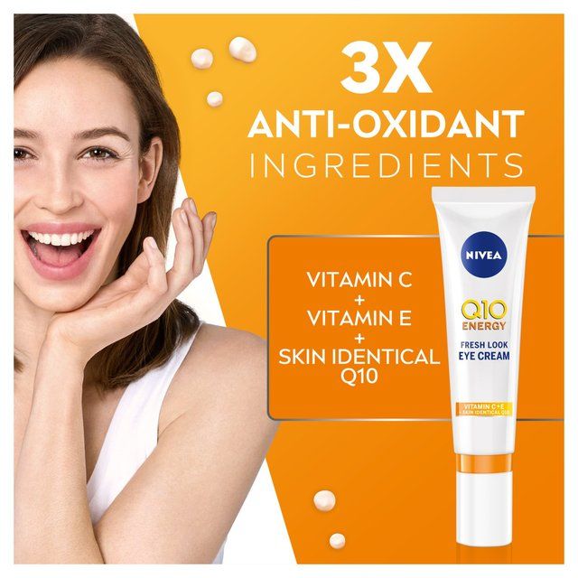 NIVEA Q10 ויטמין C קרם עיניים נגד קמטים + אנרגיה 15 מ"ל
