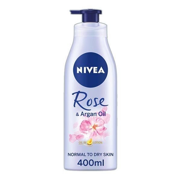 NIVEA Rose &amp;amp; Argan Oil Body Lotion Normal to Dry Skin 400ml
