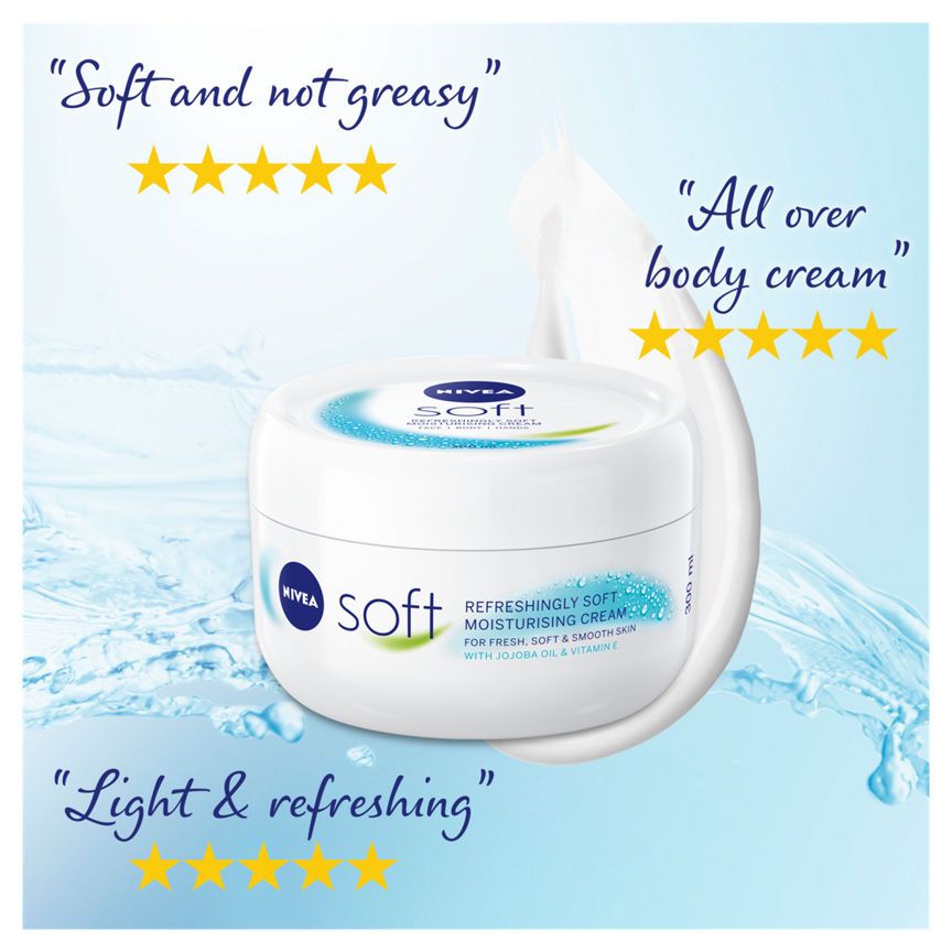 Nivea Soft Moisturising Cream For Face Hands And Body