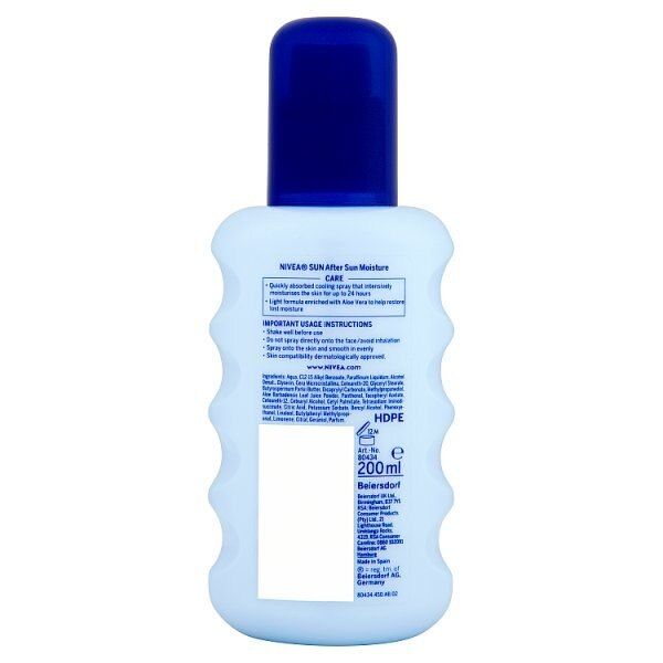 Nivea Sun After Sun Moisturising Soothing Spray Lotion 200ml