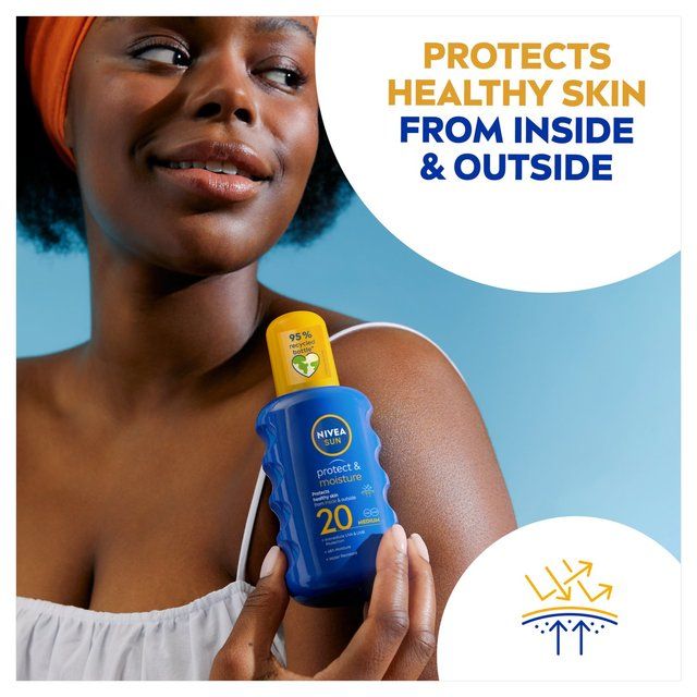 NIVEA SUN Protect &amp;amp; Moisture SPF 20 Sun Lotion Spray    200ml