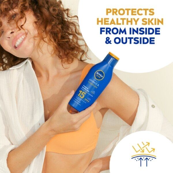 NIVEA SUN Suncream Lotion Protect &amp;amp; Moisture SPF15 200ml
