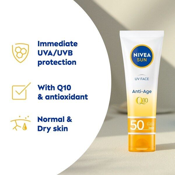 NIVEA SUN UV Face SPF 50 Q10 Anti-Age &amp;amp; Anti-Pigments 50ml