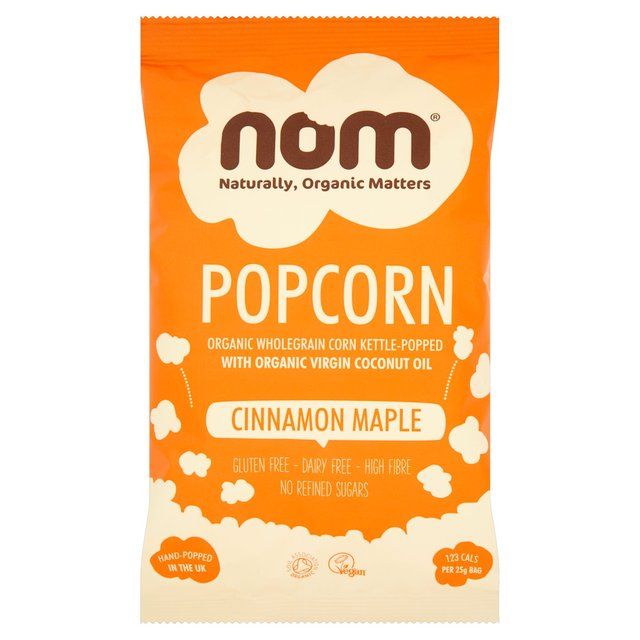 Nom Organic Cinnamon Maple Popcorn   25g