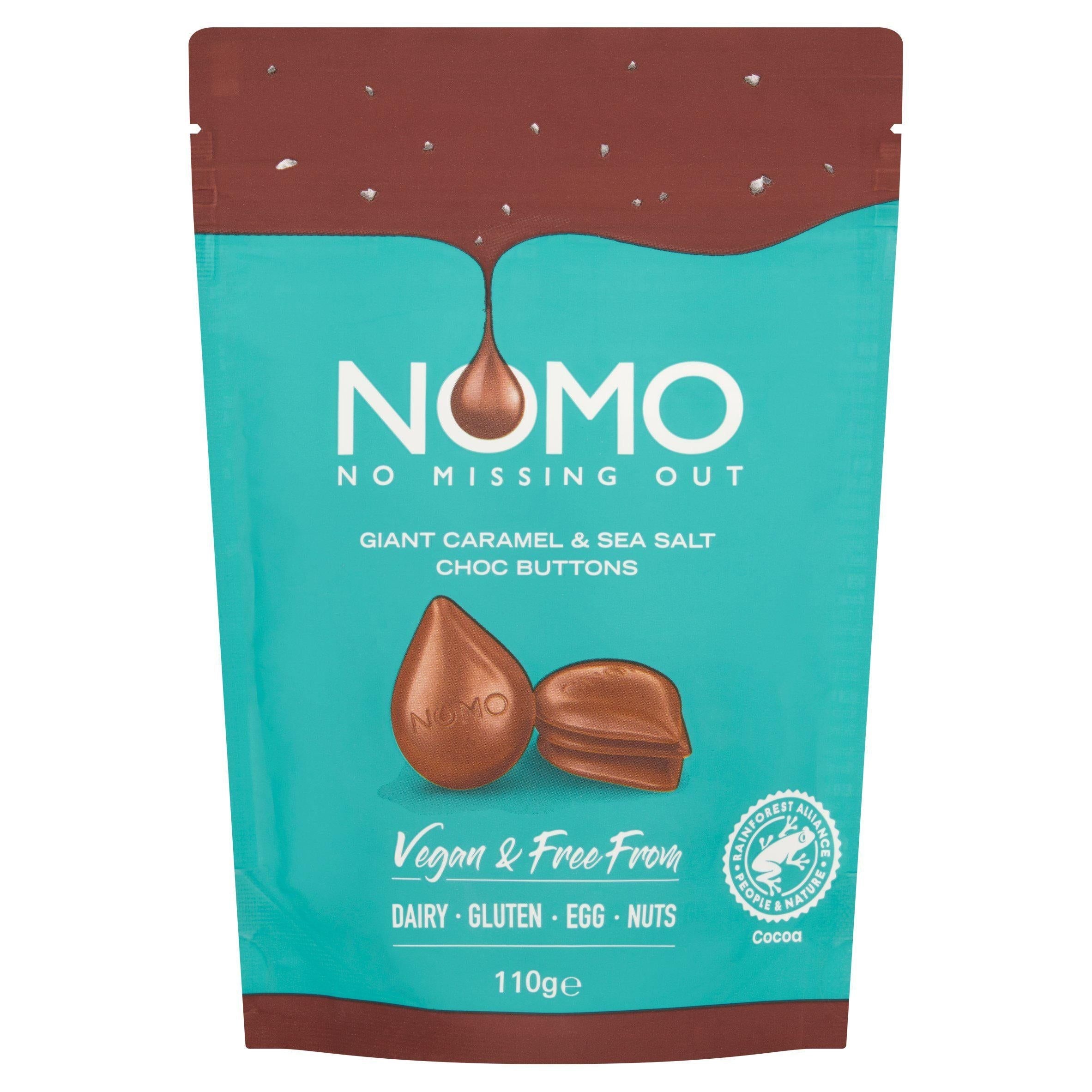 NOMO Giant Caramel &amp;amp; Sea Salt Choc Buttons 110g