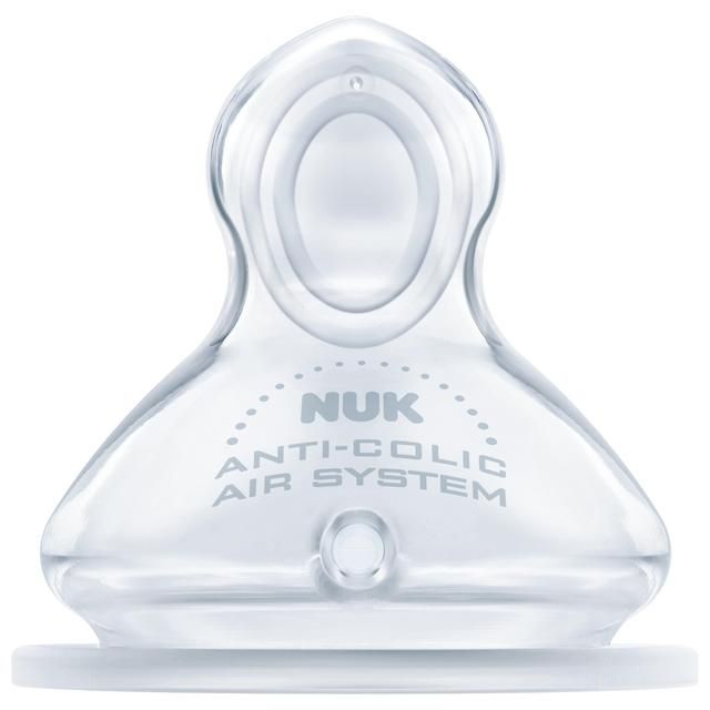 NUK First Choice Medium Flow Teats 0-6mths   2 per pack