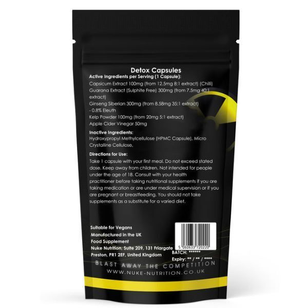Nuke Nutrition Detox Blend 850mg almaciderrel-120ct