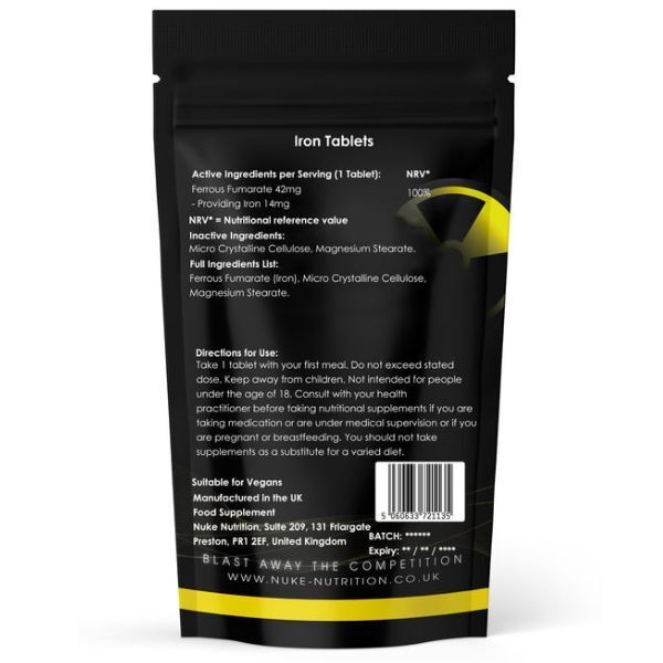 Nuke Nutrition Iron tabletta 14mg - 120ct