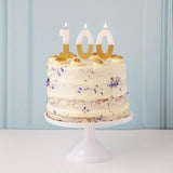 Number 0 Gold Candle 10th Birthday