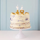 Number 6 Gold Candle 6th Birthday