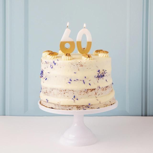 Number 6 Gold Candle 6th Birthday