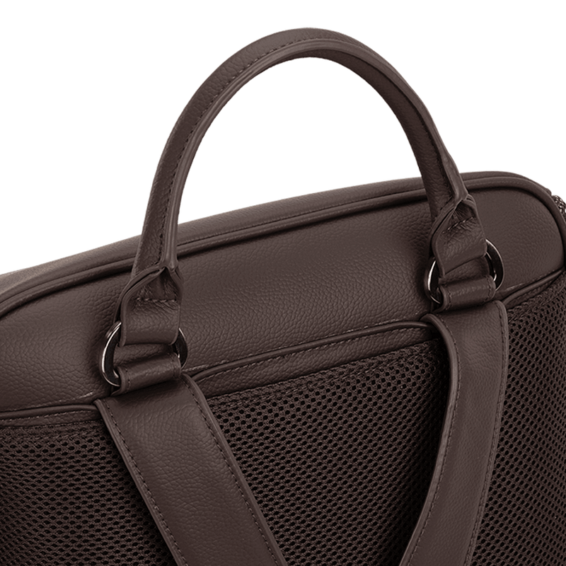 Nuna Essential Bag cocoa leatherette diaper backpack, imported from the UK